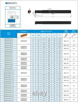 10pcs Carbide Grooving Turning Tools Holder MGEHR1010/1212/1616/2020/2525/3232