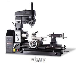 110V 220V Turning Drilling and Milling 3 in 1 Machine Lathe Mill Combo for Metal