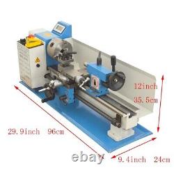 110V 750W Metric Thread Metalworking Lathe Small Metal Lathe Teaching Lathe