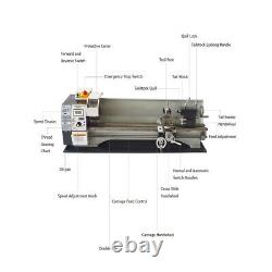 110V WM210V Inch Thread Precision Instrument Metal Bench Lathe 824 1100W