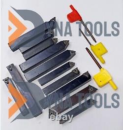 12Pcs 10MM 12MM Indexable Carbide Insert Turning Tooling Bit Holder Set Lathe