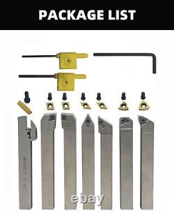 14PCS 1/2 SCLCR08 -2 Shank Indexable Carbide Lathe Turning Insert Tool Holder