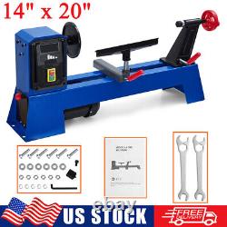 14 x 20 Benchtop Wood Lathe Power Wood Turning Lathe 400W with 4 Variable Speeds