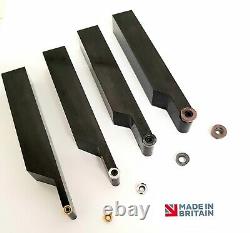 16mm Shank Indexable Lathe Turning Tool Set RCMT 12, 10, 8 & 6 Carbide Inserts