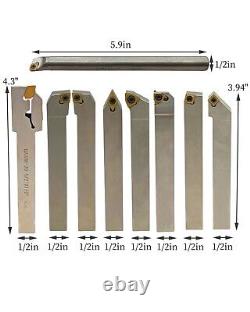18PCS 1/2 S08 SCLCR-2 Shank Indexable Carbide Lathe Turning Insert Tool Holder