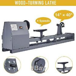 1/2HP Wood Turning Lathe 14 x 40 Wood Work 4 Speed 1100/1600/2300/3400 RPM