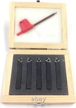 1 Indexable Turning Lathe Holder Set 5pc used TCMT carbide inserts