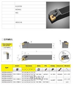 1pcs Carbide Inserts External CNMG MCFNR/L Lathe Cutting Turning Holder Tools