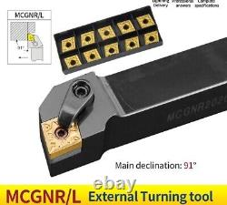 1pcs Carbide Inserts Lathe Cutting External Turning Tool Set MCGNR2020 MCGNR2525