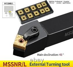 1pcs Carbide Inserts Lathe Cutting External Turning Tools Holder MSSNR1616H12