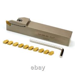 1x1Shank Heavy Duty Indexable Lathe Grooving Parting Cut-Off Holder with 10
