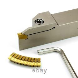 1x1Shank Heavy Duty Indexable Lathe Grooving Parting Cut-Off Holder with 10