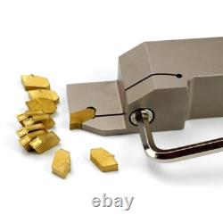 1x1Shank Heavy Duty Indexable Lathe Grooving Parting Cut-Off Holder with 10