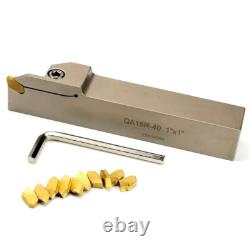 1x1Shank Heavy Duty Indexable Lathe Grooving Parting Cut-Off Holder with 10
