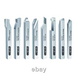 2006-9028 1/2 X 4 8 Piece High Speed Steel Lathe Turning Tool Set