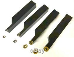 20mm Shank Indexable Lathe Turning Tool Set RCMT 12, 10, 8 & 6 Carbide Inserts