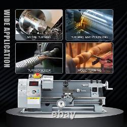 2500rpm Mini Lathe Machine for Turning Milling Drilling Threading Metal 8x14