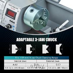 2500rpm Mini Metal Lathe w 750W Brushed Motor for Turning Drilling & More 8x16