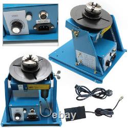 2.5 Rotary Welding Positioner Turntable Table 3 Jaw Lathe Chuck 2-10RPM Table