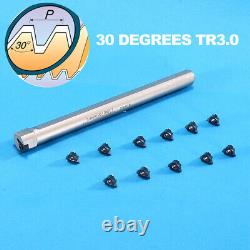 30° Metric Trapezoid TR3 Carbide Threading Inserts Internal Threading Boring