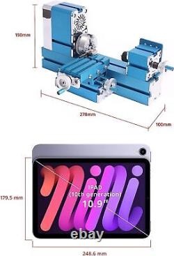 36W 20000RPM Mini Metal Lathe Machine Milling Motorized Metalworking DIY Tool US