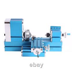 36W Mini Motorized Lathe Machine Metal Woodworking Hobby Teaching DIY Tool