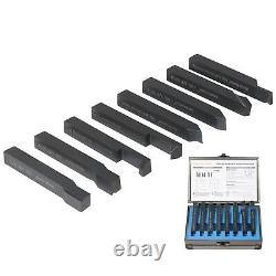 3/8 Inch 8 Pieces HSS Tool Bit Set for Turning and Facing work, Hardened, Pre