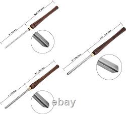 3 Pieces HSS Bowl Gough Lathe Chisel Set Wood Turning Tools