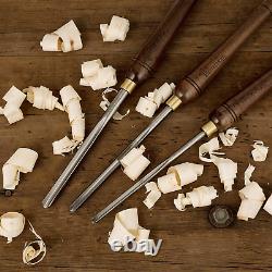 3 Pieces HSS Bowl Gough Lathe Chisel Set Wood Turning Tools