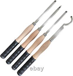 4Pc Carbide Lathe Turning Tools, 18.3 Full Size Carbide Tipped Woodturning Tool