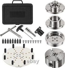 4-Inch Self-Centering Wood Lathe Chuck for Nova 4-Jaw Wood Turning Chuck Set