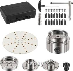 4 Inch Wood Lathe Chuck Set 1 x 8 tpi Self Centering 4 Jaw Wood Turning Chuck