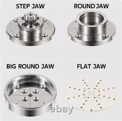 4 Inch Wood Lathe Chuck Set 1 x 8 tpi Self Centering 4 Jaw Wood Turning Chuck