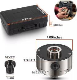 4 Inch Wood Lathe Chuck Set 1 x 8 tpi Self Centering 4 Jaw Wood Turning Chuck
