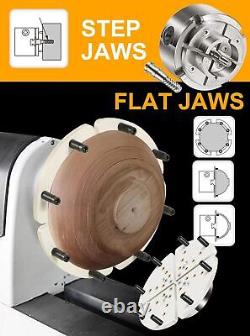 4 Inch Wood Lathe Chuck Set 1 x 8 tpi Thread Self Centering 4 Jaw Wood Turning