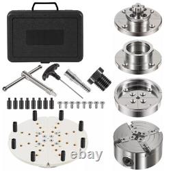 4 Wood Lathe Chuck Set 1 x 8 tpi Self Centering 4 Jaw Wood Turning Chuck Set