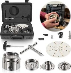 4-inch Wood Lathe Chuck Set 1 x 8 tpi, Self Centering 4 Jaw Wood Turning Chuck
