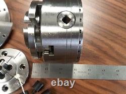 4 wood lathe chuck kit w 5 sets jaws of different sizes 1x8TPI mounting 0404WD