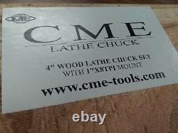 4 wood lathe chuck kit w 5 sets jaws of different sizes 1x8TPI mounting 0404WD