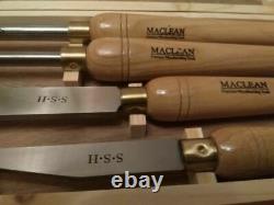 4pcs Wood Turning Tools in wooden box Chisel HSS Woodturning Lathe Tool