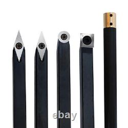 5Pcs/Set Wood Lathe Turning Tool Chisel Changeable Tungsten Carbide Blades F8T7