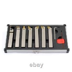 5/8Shank Nickel Plated Indexable Lathe Turning Tool Holder 7 Pieces/Set, Heav