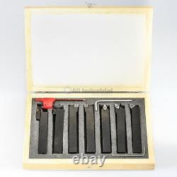 5/8 Indexable Turning Tool 7 Pc. Set With Carbide Inserts Tool Bit Lathe Set