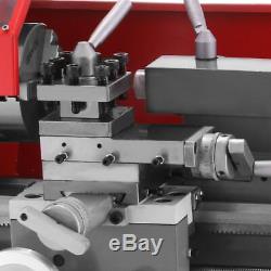 600W Mini Metal Lathe Automatic Wood Drilling Turning Machine 7''×12'' Benchtop