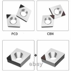 6Pcs CBN Insert Lathe Diamond Cutting HV8000 Hardness External Turning Tools