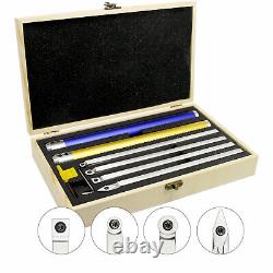 6Pcs Wood Turning Tool Carbide Insert Cutter Kit Aluminum Handle Lathe Finisher