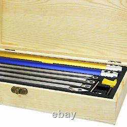 6Pcs Wood Turning Tool Carbide Insert Cutter Kit Aluminum Handle Lathe Finisher