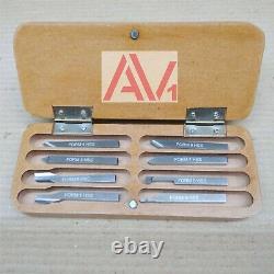 6mm HSS Lathe Form Tools Set 8 Pieces Set Square Shank wooden box