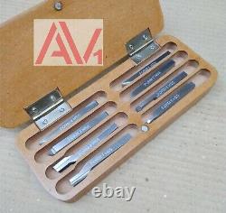 6mm HSS Lathe Form Tools Set 8 Pieces Set Square Shank wooden box