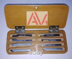 6mm HSS Lathe Form Tools Set 8 Pieces Set Square Shank wooden box